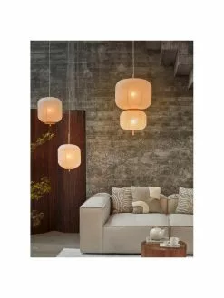 Westwing Collection Design Pendelleuchte Misaki aus Reispapier, Ø 40 x H 70 cm -Leuchten Verkaufsladen Design Pendelleuchte Misaki aus Reispapier 2