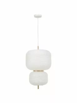 Westwing Collection Design Pendelleuchte Misaki aus Reispapier, Ø 40 x H 70 cm -Leuchten Verkaufsladen Design Pendelleuchte Misaki aus Reispapier 5