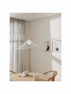 Westwing Collection Design Pendelleuchte Silvan in Weiß, B 59 x H 20 cm -Leuchten Verkaufsladen Design Pendelleuchte Silvan in Weiss 2