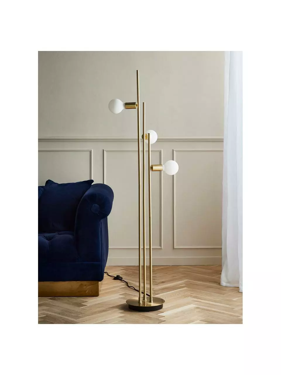 Jotex Design Stehlampe Panama in Gold, Ø 30 x H 150 cm 4 Jotex Design Stehlampe Panama in Gold, Ø 30 x H 150 cm – Bild 2
