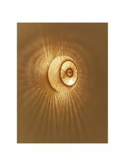 Westwing Collection Design Wandleuchte Evelyn aus Bambus, naturbelassen, Ø 25 cm, T 10 cm -Leuchten Verkaufsladen Design Wandleuchte Evelyn aus Bambus naturbelassen 4