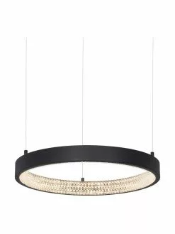 Dimmbare LED-Pendelleuchte Preston in Schwarz, Ø 40 x H 120 cm