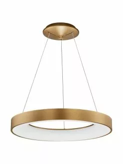 Dimmbare LED-Pendelleuchte Rando in Gold, Ø 60 x H 6 cm -Leuchten Verkaufsladen Dimmbare LED Pendelleuchte Rando in Gold 3