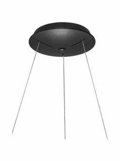 Dimmbare LED-Pendelleuchte Rando in Schwarz, Ø 60 x H 6 cmNur noch wenige verfügbar -Leuchten Verkaufsladen Dimmbare LED Pendelleuchte Rando in Schwarz 5