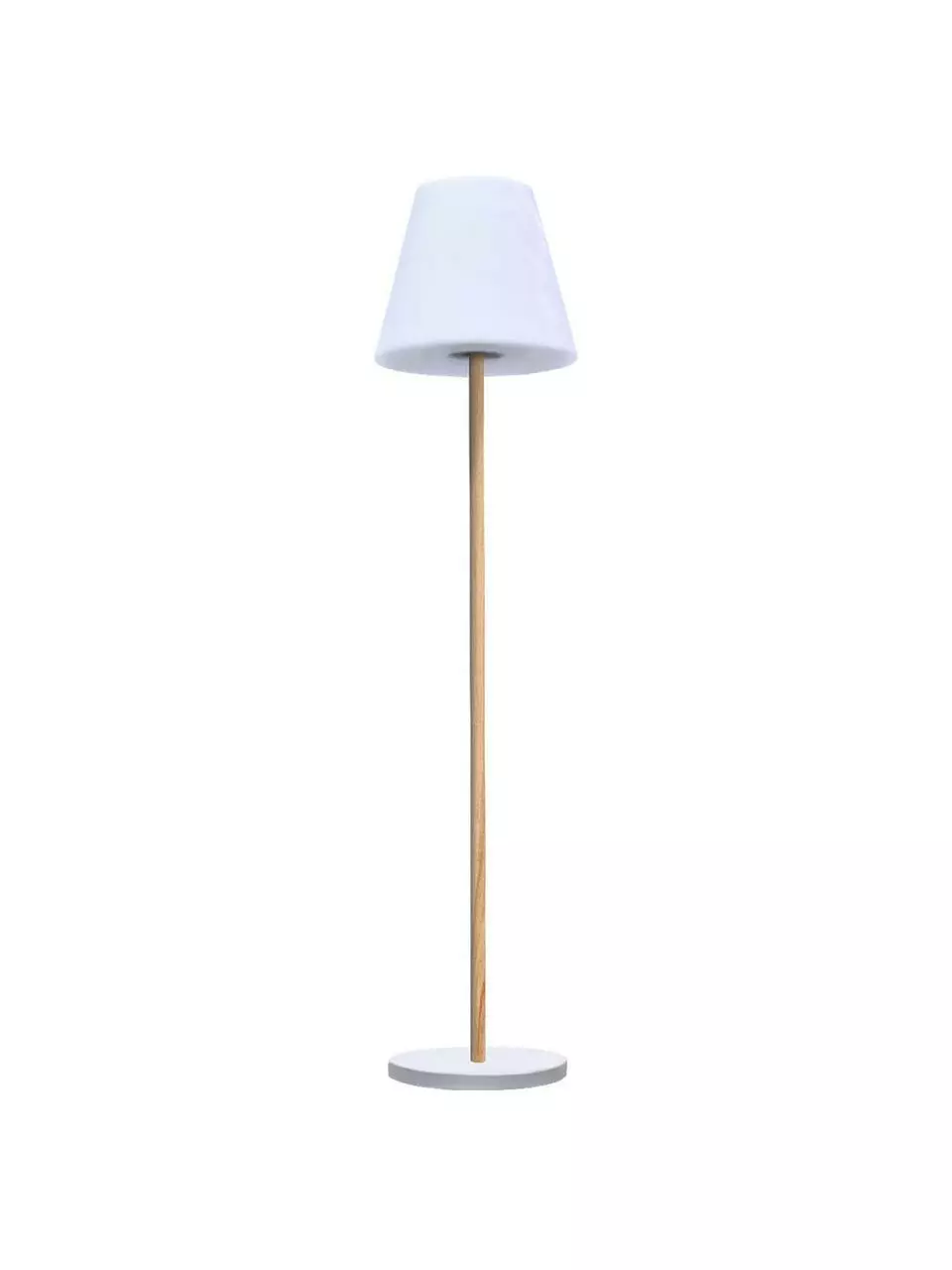 Dimmbare Solar Stehlampe Standby mit Holzfuß, Ø 34 x H 150 cm 3 Dimmbare Solar Stehlampe Standby mit Holzfuß, Ø 34 x H 150 cm