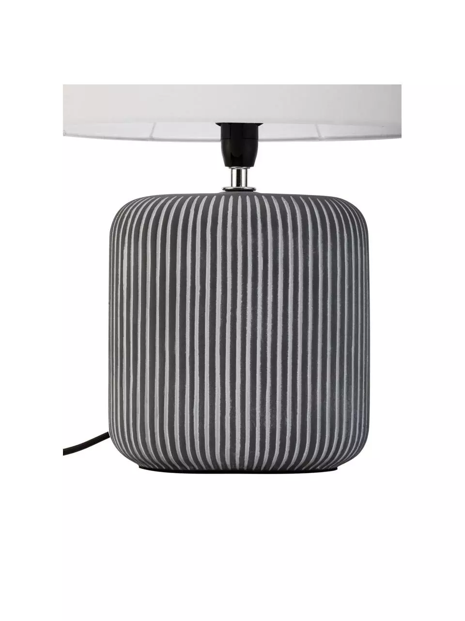 Pauleen Gestreifte Ovale Keramik-Tischlampe Pure Shine, Ø 27 x H 38 cm 6 Pauleen Gestreifte Ovale Keramik-Tischlampe Pure Shine, Ø 27 x H 38 cm – Bild 4