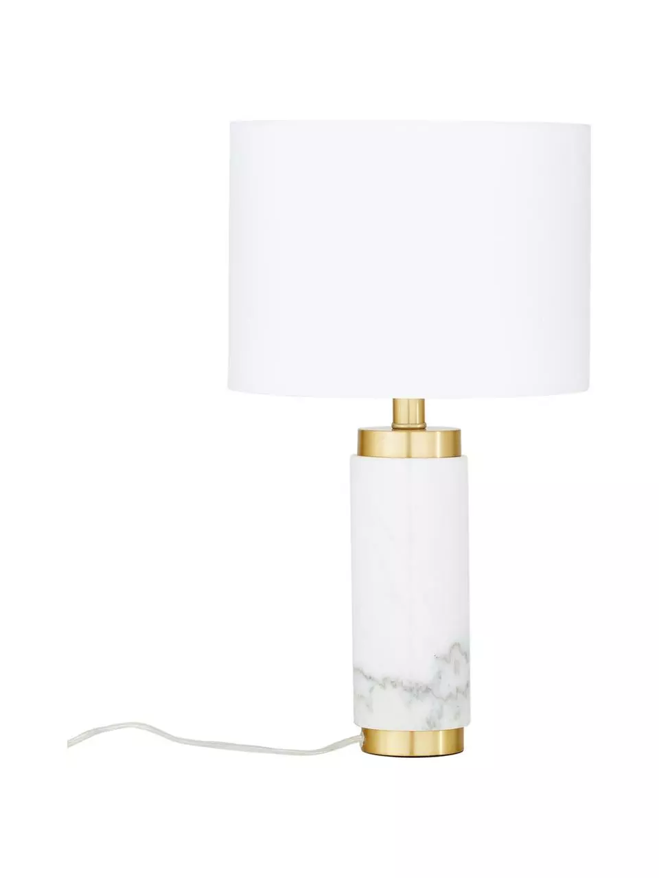 Westwing Collection Glam-Tischlampe Miranda mit Marmorfuß, Ø 28 x H 48 cm 3 Westwing Collection Glam-Tischlampe Miranda mit Marmorfuß, Ø 28 x H 48 cm