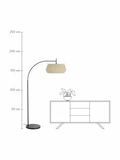 Nordlux Große Bogenlampe Dicte aus Faltenstoff, B 104 x H 180 cm -Leuchten Verkaufsladen Grosse Bogenlampe Dicte aus Faltenstoff 2