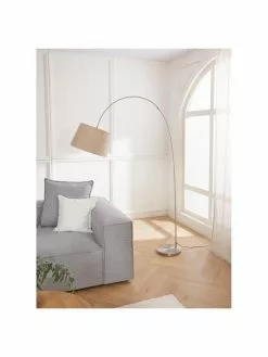 Westwing Collection Große Bogenlampe Laurence in Beige, Ø 40 x H 188 cm -Leuchten Verkaufsladen Grosse Bogenlampe Laurence in Beige 2