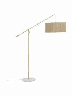 Westwing Collection Große Bogenlampe Lisana mit Marmorfuß, Ø 50 x H 171 cm