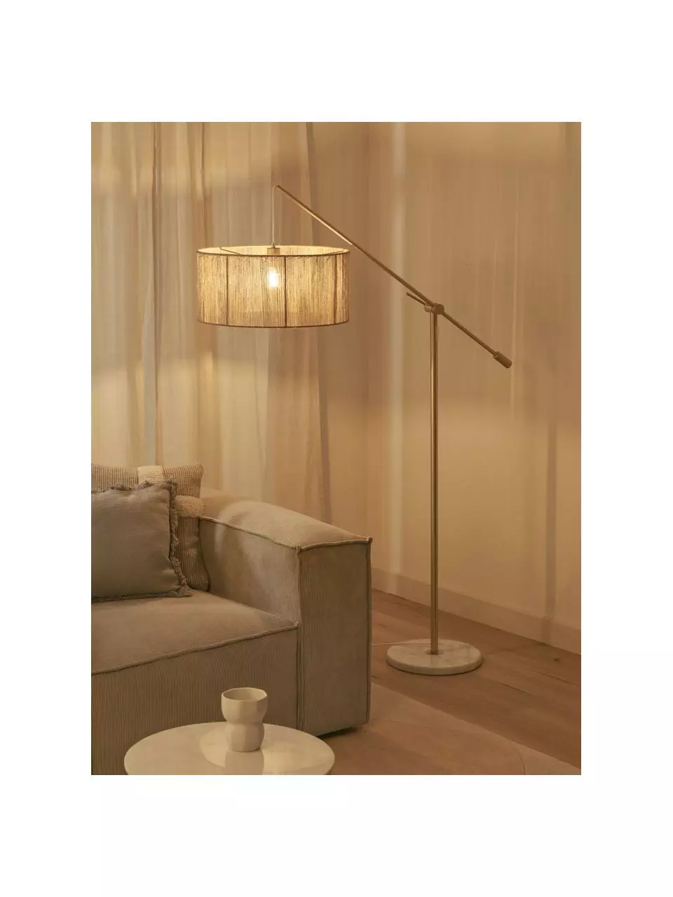 Westwing Collection Große Bogenlampe Lisana mit Marmorfuß, Ø 50 x H 171 cm 7 Westwing Collection Große Bogenlampe Lisana mit Marmorfuß, Ø 50 x H 171 cm – Bild 5