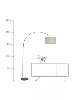 Westwing Collection Große Bogenlampe Niels in Braun-Beige, Ø 50 x H 218 cm -Leuchten Verkaufsladen Grosse Bogenlampe Niels in Braun Beige 2