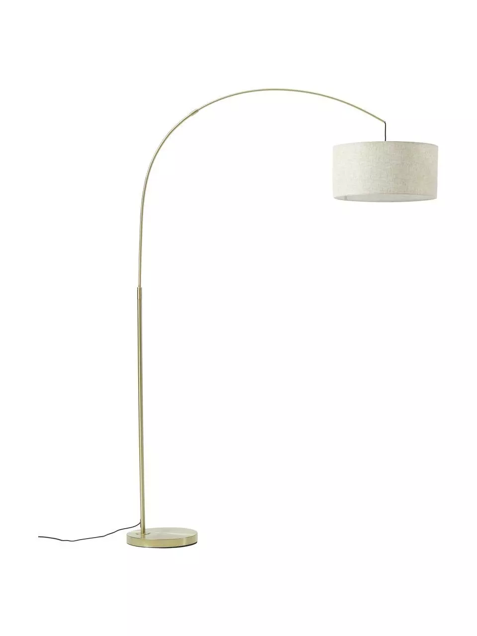 Westwing Collection Große Bogenlampe Niels in Messing-Beige, Ø 50 x H 218 cm 3 Westwing Collection Große Bogenlampe Niels in Messing-Beige, Ø 50 x H 218 cm