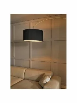 Westwing Collection Große Bogenlampe Niels in Messing-Schwarz, Ø 50 x H 218 cm -Leuchten Verkaufsladen Grosse Bogenlampe Niels in Messing Schwarz 5