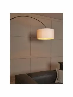 Westwing Collection Große Bogenlampe Niels in Schwarz-Weiß, Ø 50 x H 218 cm -Leuchten Verkaufsladen Grosse Bogenlampe Niels in Schwarz Weiss 2