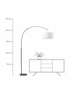 Westwing Collection Große Bogenlampe Niels in Schwarz-Weiß, Ø 50 x H 218 cm -Leuchten Verkaufsladen Grosse Bogenlampe Niels in Schwarz Weiss 3