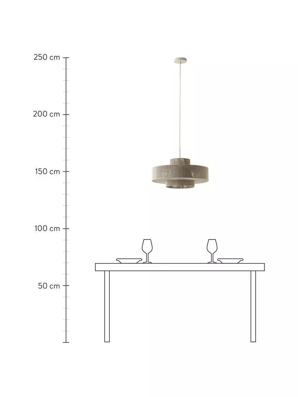 Westwing Collection Große Boho-Pendelleuchte Lace aus Leinenfäden, Ø 50 x H 25 cm 3 Westwing Collection Große Boho-Pendelleuchte Lace aus Leinenfäden, Ø 50 x H 25 cm – Bild 2