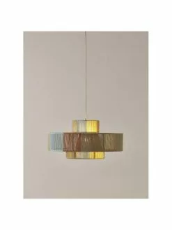 Westwing Collection Große Boho-Pendelleuchte Lace aus Leinenfäden, Ø 50 x H 25 cm -Leuchten Verkaufsladen Grosse Boho Pendelleuchte Lace aus Leinenfaden 10