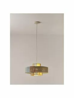 Westwing Collection Große Boho-Pendelleuchte Lace aus Leinenfäden, Ø 50 x H 25 cm -Leuchten Verkaufsladen Grosse Boho Pendelleuchte Lace aus Leinenfaden 9