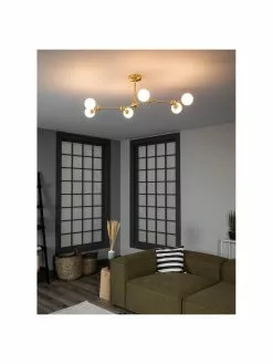 Westwing Collection Gro&szlig;e Deckenleuchte Aurelia in Gold, B 110 x H 32 cm -Leuchten Verkaufsladen Grosse Deckenleuchte Aurelia in Gold 2