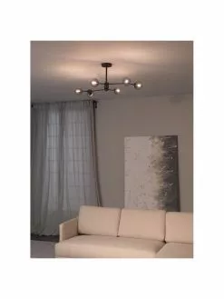 Westwing Collection Große Deckenleuchte Aurelia in Schwarz, B 110 x H 32 cm -Leuchten Verkaufsladen Grosse Deckenleuchte Aurelia in Schwarz 2