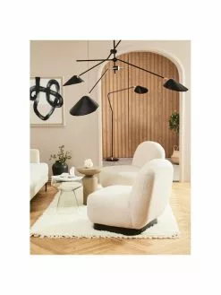 Westwing Collection Große Deckenleuchte Neron mit Gold-Dekor in Schwarz, B 173 x H 52 cm -Leuchten Verkaufsladen Grosse Deckenleuchte Neron mit Gold Dekor in Schwarz 2