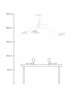 Westwing Collection Große Deckenleuchte Neron mit Gold-Dekor in Weiß, B 173 x H 52 cm -Leuchten Verkaufsladen Grosse Deckenleuchte Neron mit Gold Dekor in Weiss 3