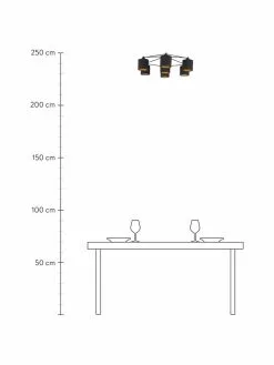 Große Deckenleuchte Staiti in Schwarz-Gold, Ø 84 x H 24 cm 11 Große Deckenleuchte Staiti in Schwarz-Gold, Ø 84 x H 24 cm -Leuchten Verkaufsladen Grosse Deckenleuchte Staiti in Schwarz Gold 3