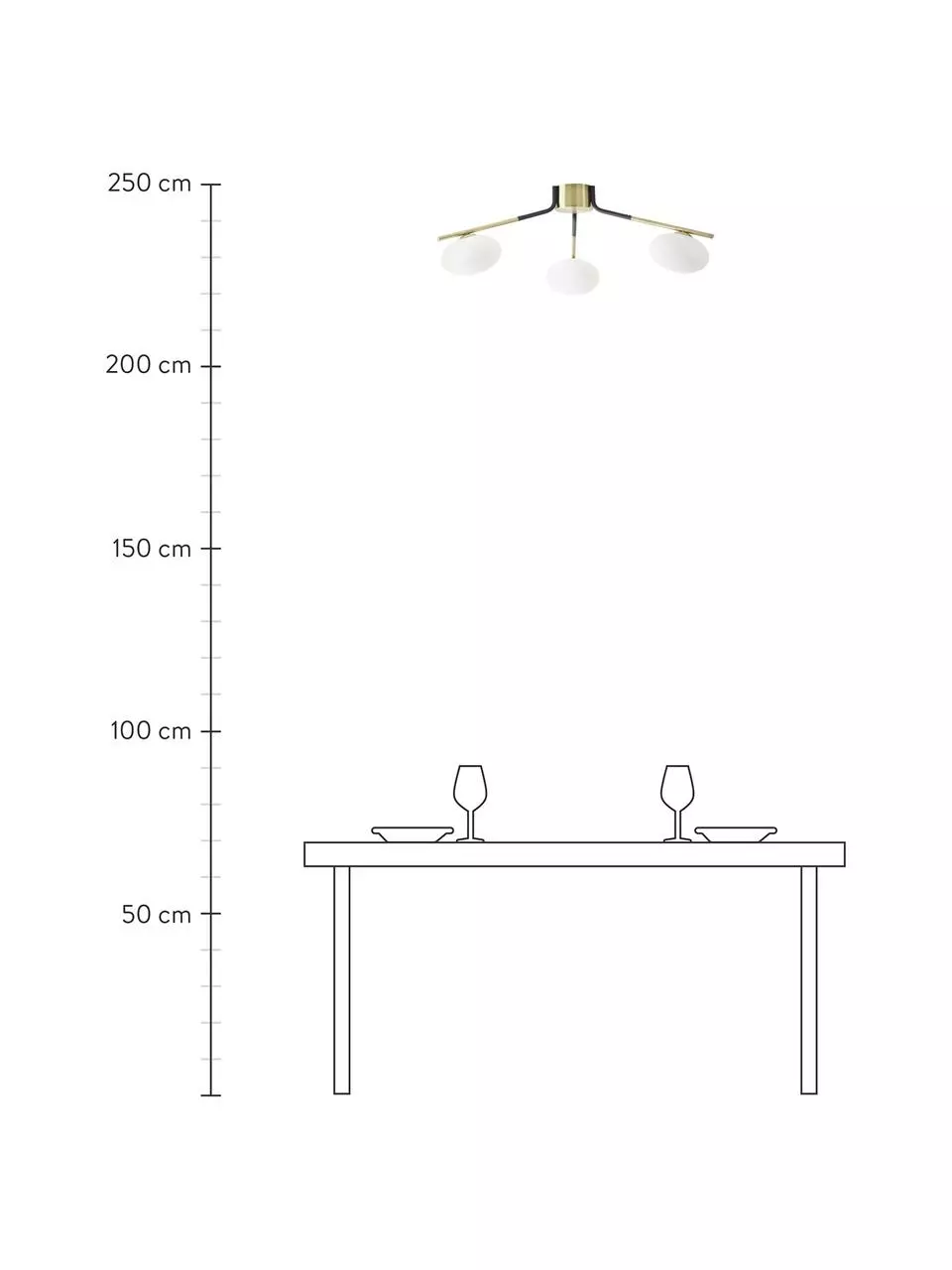 Westwing Collection Große Design Deckenleuchte Guna, Ø 76 x H 25 cm 5 Westwing Collection Große Design Deckenleuchte Guna, Ø 76 x H 25 cm – Bild 3