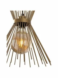 Große Design Pendelleuchte Kirpi in Messing, B 104 x T 30 cm -Leuchten Verkaufsladen Grosse Design Pendelleuchte Kirpi in Messing 4