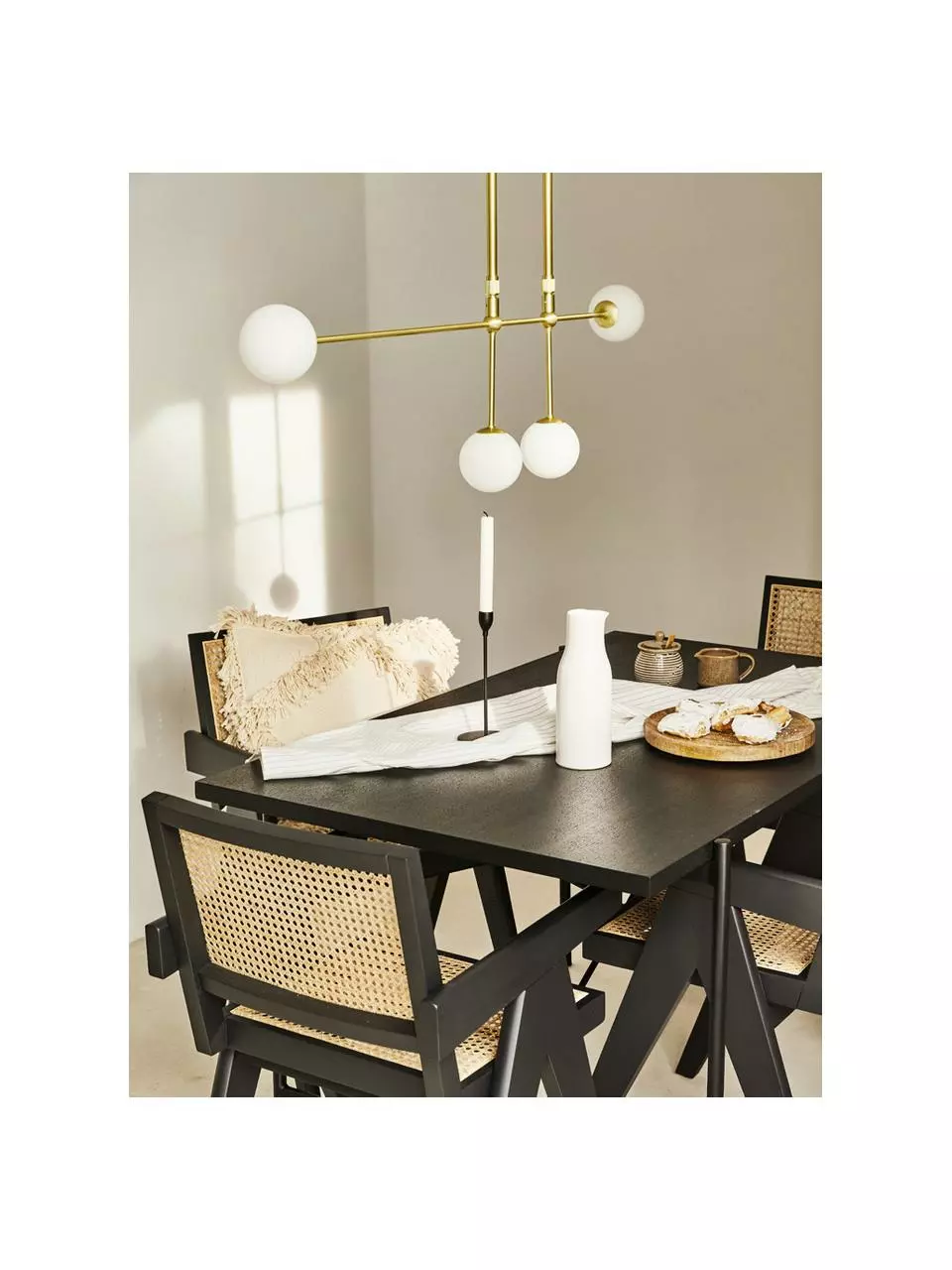 Westwing Collection Große Design Pendelleuchte Moon, B 112 x H 90 cm 5 Westwing Collection Große Design Pendelleuchte Moon, B 112 x H 90 cm – Bild 3