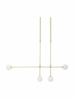 Westwing Collection Große Design Pendelleuchte Moon, B 112 x H 90 cm