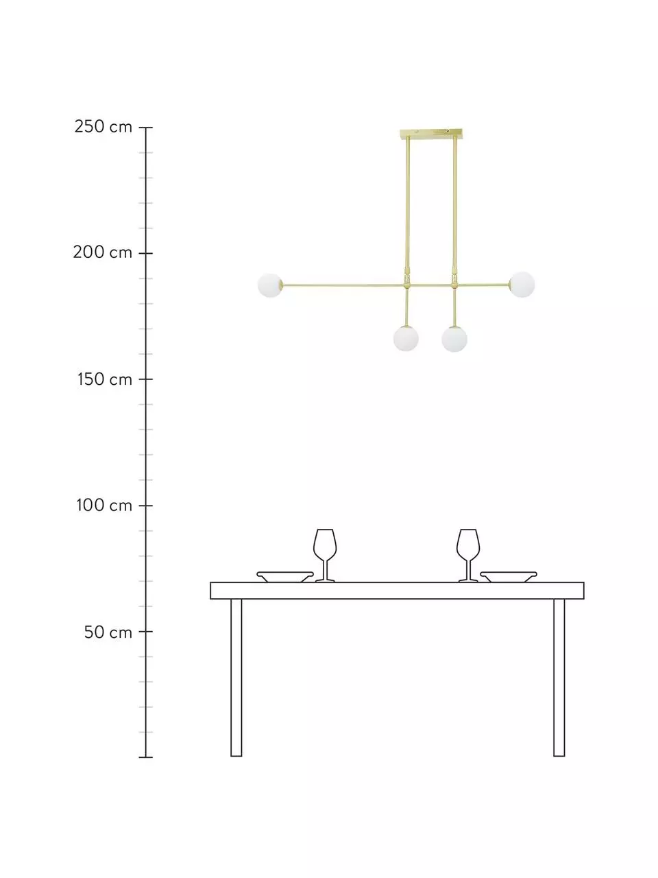 Westwing Collection Große Design Pendelleuchte Moon, B 112 x H 90 cm 6 Westwing Collection Große Design Pendelleuchte Moon, B 112 x H 90 cm – Bild 4
