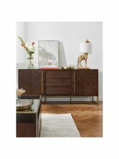 Bloomingville Große Design Tischlampe Epigaea mit Leinenschirm, B 35 x H 70 cm -Leuchten Verkaufsladen Grosse Design Tischlampe Epigaea mit Leinenschirm 2