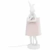 Kare Design Große Design Tischlampe Rabbit in Rosa, Ø 23 x H 68 cm -Leuchten Verkaufsladen Grosse Design Tischlampe Rabbit in Rosa