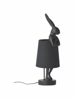 Kare Design Große Design Tischlampe Rabbit in Schwarz, Ø 23 x H 68 cmNur noch wenige verfügbar -Leuchten Verkaufsladen Grosse Design Tischlampe Rabbit in Schwarz 2