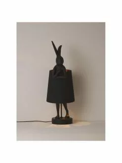 Kare Design Große Design Tischlampe Rabbit in Schwarz, Ø 23 x H 68 cmNur noch wenige verfügbar -Leuchten Verkaufsladen Grosse Design Tischlampe Rabbit in Schwarz 3