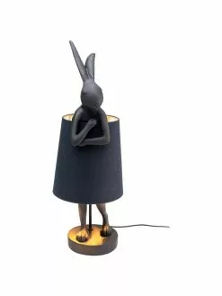 Kare Design Große Design Tischlampe Rabbit in Schwarz, Ø 23 x H 68 cmNur noch wenige verfügbar -Leuchten Verkaufsladen Grosse Design Tischlampe Rabbit in Schwarz 4