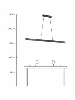 Schöner Wohnen Große Dimmbare Ausziehbare LED-Pendelleuchte Stripe, B 140 x H 6 cm -Leuchten Verkaufsladen Grosse Dimmbare Ausziehbare LED Pendelleuchte Stripe 2