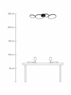 Searchlight Große Dimmbare LED-Deckenleuchte Cirque, B 98 x H 6 cm -Leuchten Verkaufsladen Grosse Dimmbare LED Deckenleuchte Cirque 2