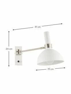 Marksl&ouml;jd Gro&szlig;e Dimmbare Wandleuchte Larry mit Stecker, T 41 x H 24 cm -Leuchten Verkaufsladen Grosse Dimmbare Wandleuchte Larry mit Stecker 8