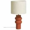 Westwing Collection Große Keramik-Tischlampe Christine in Terrakotta, Ø 28 x H 53 cm -Leuchten Verkaufsladen Grosse Keramik Tischlampe Christine in Terrakotta