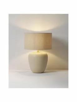 Westwing Collection Große Keramik-Tischlampe Eileen in Beige, Ø 33 cm x H 48 cm 12 Westwing Collection Große Keramik-Tischlampe Eileen in Beige, Ø 33 cm x H 48 cm -Leuchten Verkaufsladen Grosse Keramik Tischlampe Eileen in Beige 4