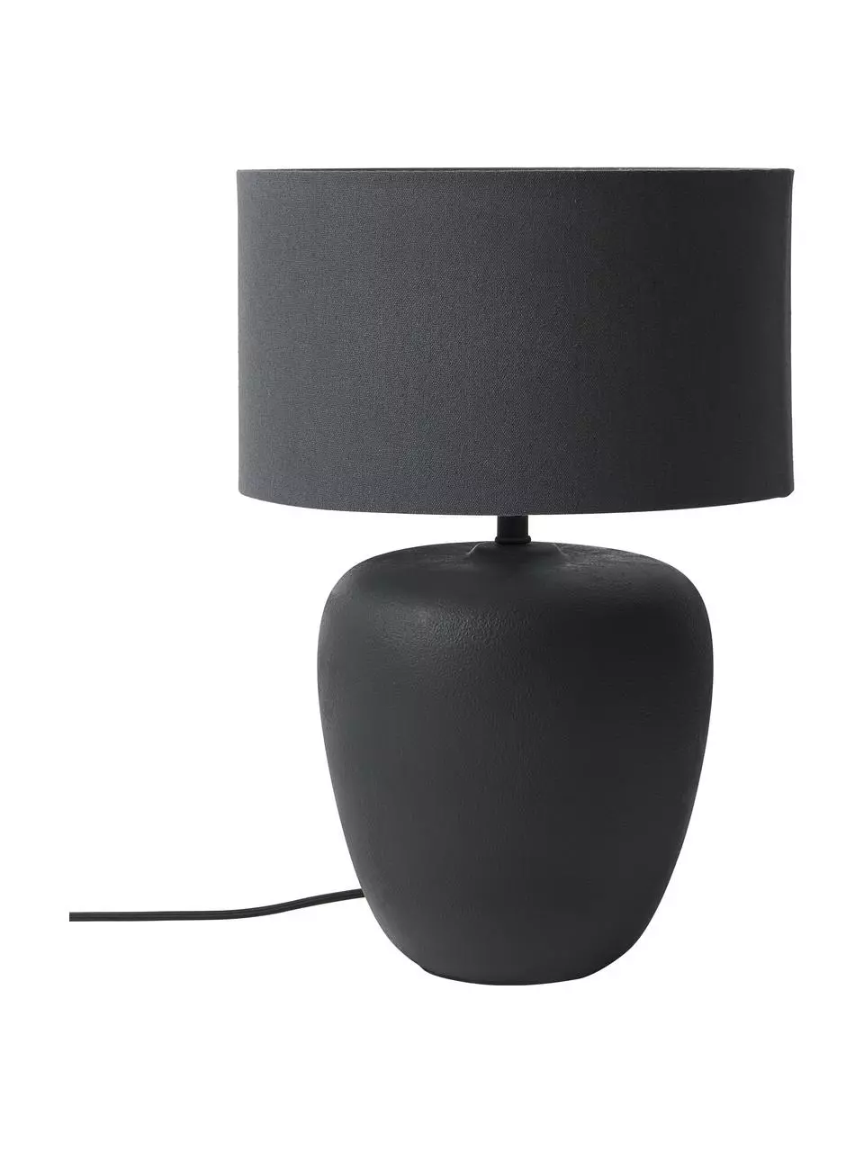 Westwing Collection Große Keramik-Tischlampe Eileen in Schwarz, Ø 33 cm x H 48 cm 3 Westwing Collection Große Keramik-Tischlampe Eileen in Schwarz, Ø 33 cm x H 48 cm