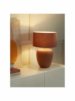 Westwing Collection Große Keramik-Tischlampe Eileen in Terrakotta, Ø 33 cm x H 48 cm 10 Westwing Collection Große Keramik-Tischlampe Eileen in Terrakotta, Ø 33 cm x H 48 cm -Leuchten Verkaufsladen Grosse Keramik Tischlampe Eileen in Terrakotta 2