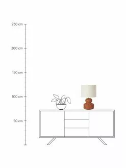 Westwing Collection Große Keramik-Tischlampe Georgina in Terrakotta, Ø 33 x H 52 cm -Leuchten Verkaufsladen Grosse Keramik Tischlampe Georgina in Terrakotta 2