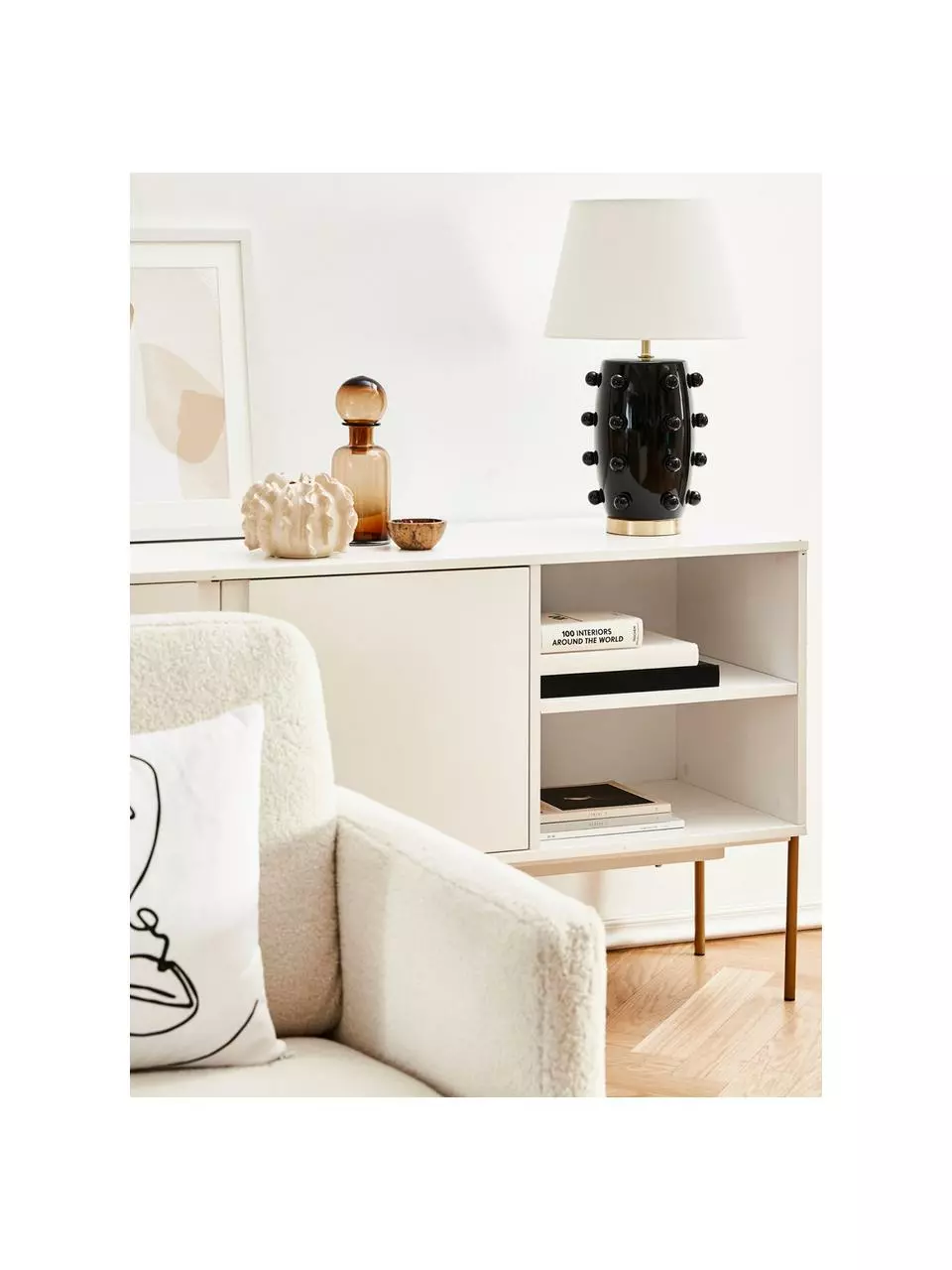 Westwing Collection Große Keramik-Tischlampe Leandra, Ø 36 x H 57 cm 4 Westwing Collection Große Keramik-Tischlampe Leandra, Ø 36 x H 57 cm – Bild 2