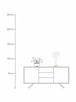 Westwing Collection Große Klassische Tischlampe Vanessa in Gold, B 27 x H 52 cm -Leuchten Verkaufsladen Grosse Klassische Tischlampe Vanessa in Gold 3