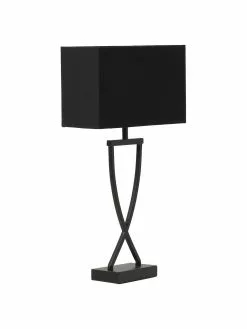 Westwing Collection Große Klassische Tischlampe Vanessa in Schwarz, B 27 x H 52 cm -Leuchten Verkaufsladen Grosse Klassische Tischlampe Vanessa in Schwarz 3