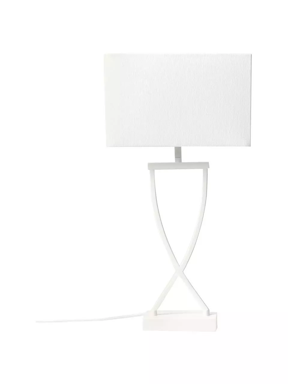 Westwing Collection Große Klassische Tischlampe Vanessa in Weiß, B 27 x H 52 cm 3 Westwing Collection Große Klassische Tischlampe Vanessa in Weiß, B 27 x H 52 cm